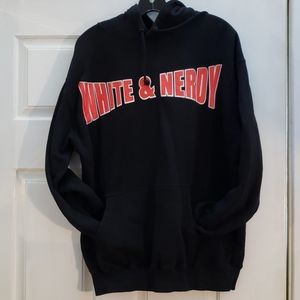 white & nerdy hoodie